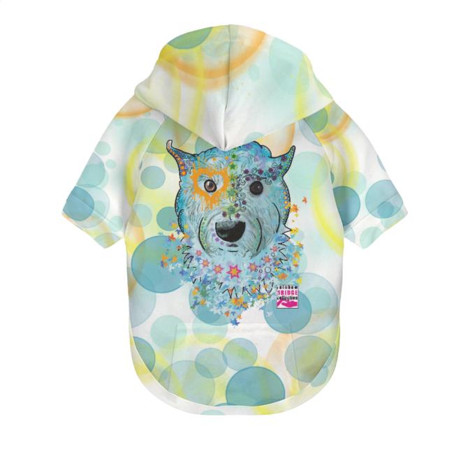 Hunde-Hoodie, Hundemotiv Anton– bunte Popart, gemütlich, waschbar, Polyster